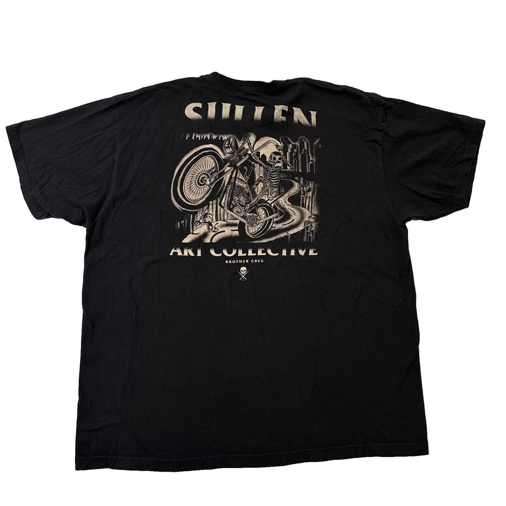 Sullen Art Collective Men's T Shirt 3XL Black Brother Greg Artist Skeleton Biker